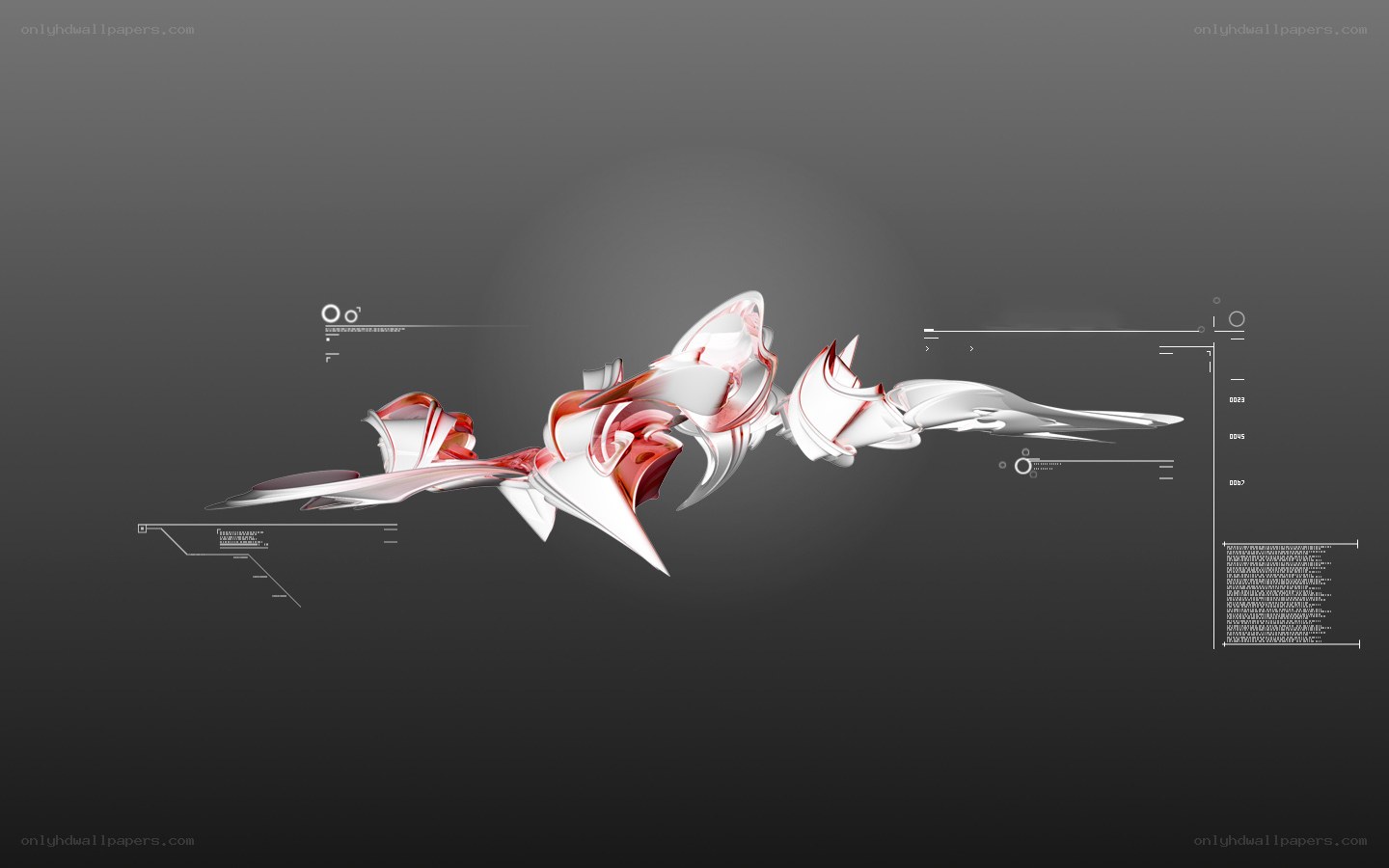 Futuristic red and white design