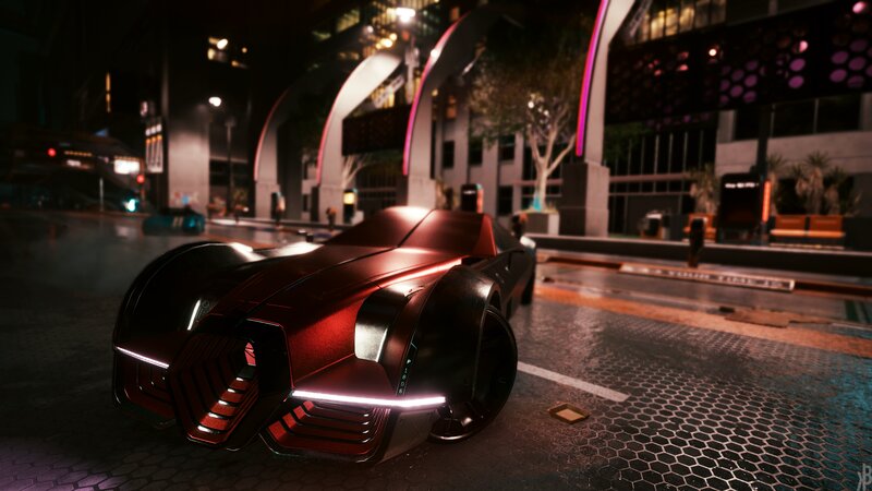 Futuristic Red Car — Dark, Futuristic