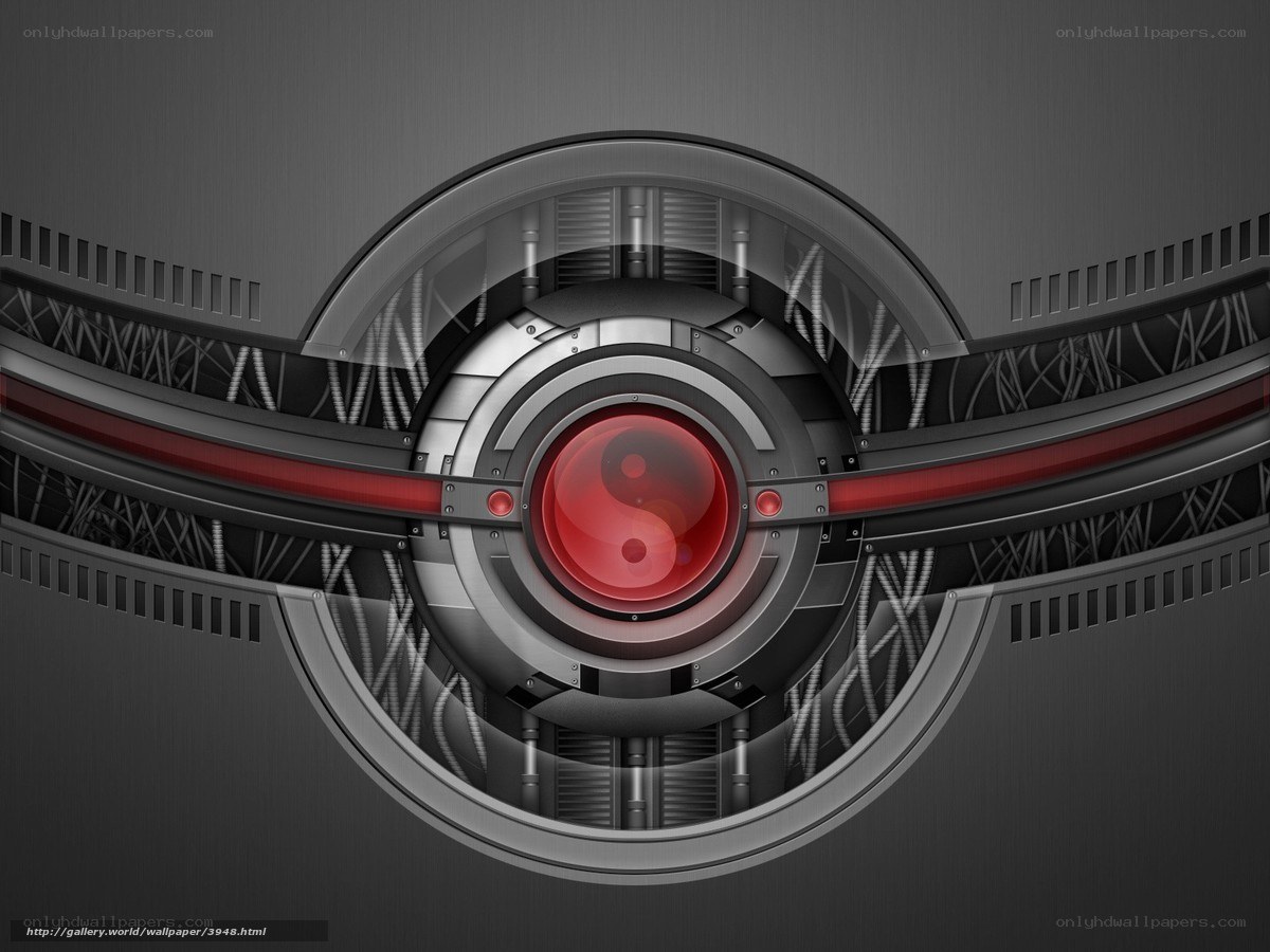 Futuristic red core design