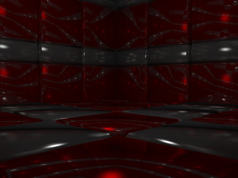 futuristic red corridor