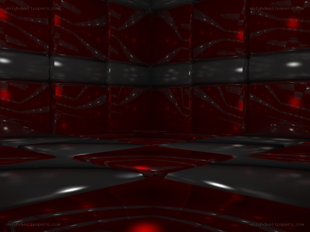 futuristic red corridor