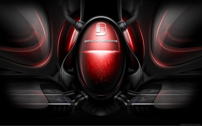 futuristic red design