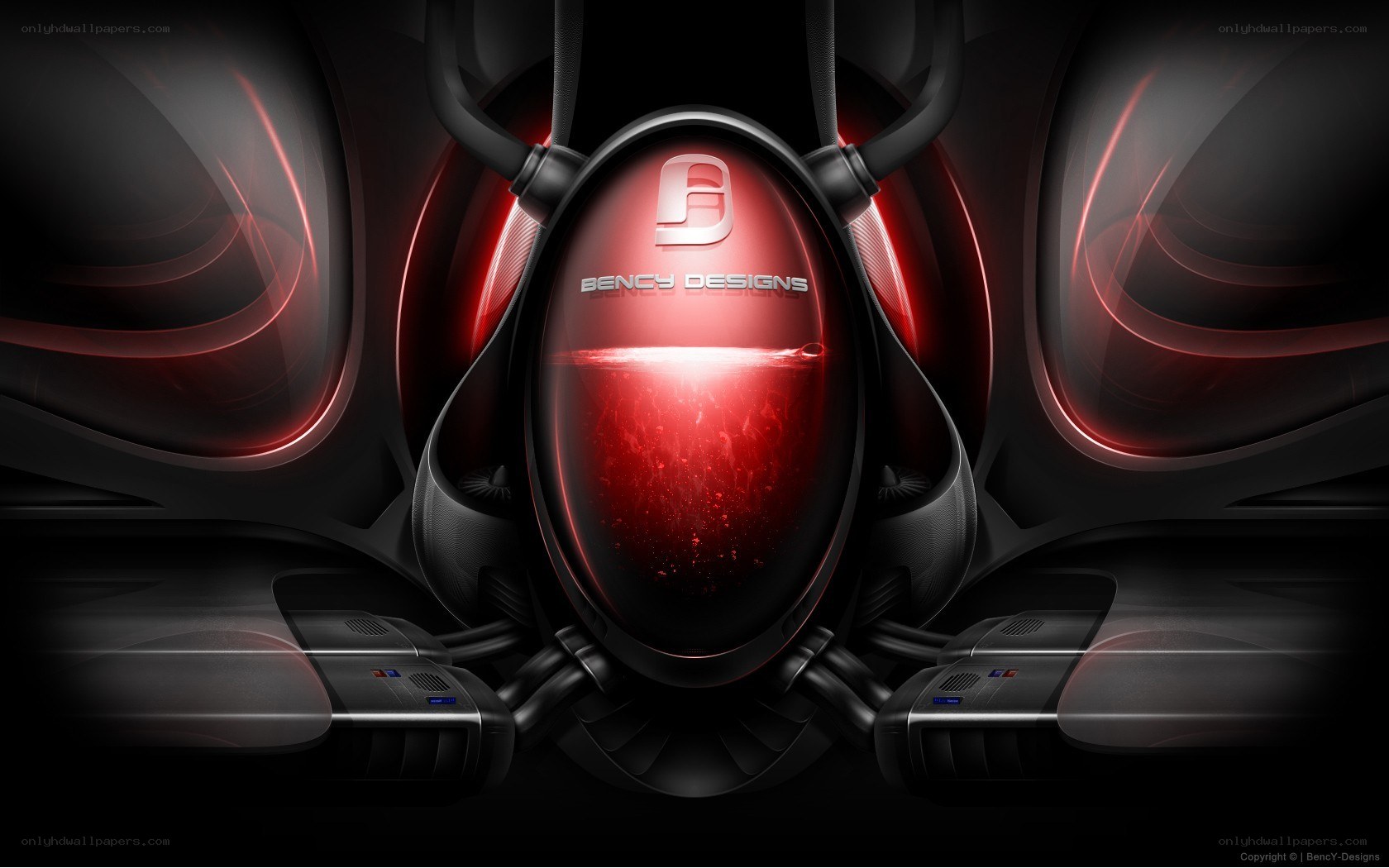 futuristic red design