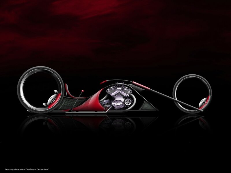 futuristic red motorcycle