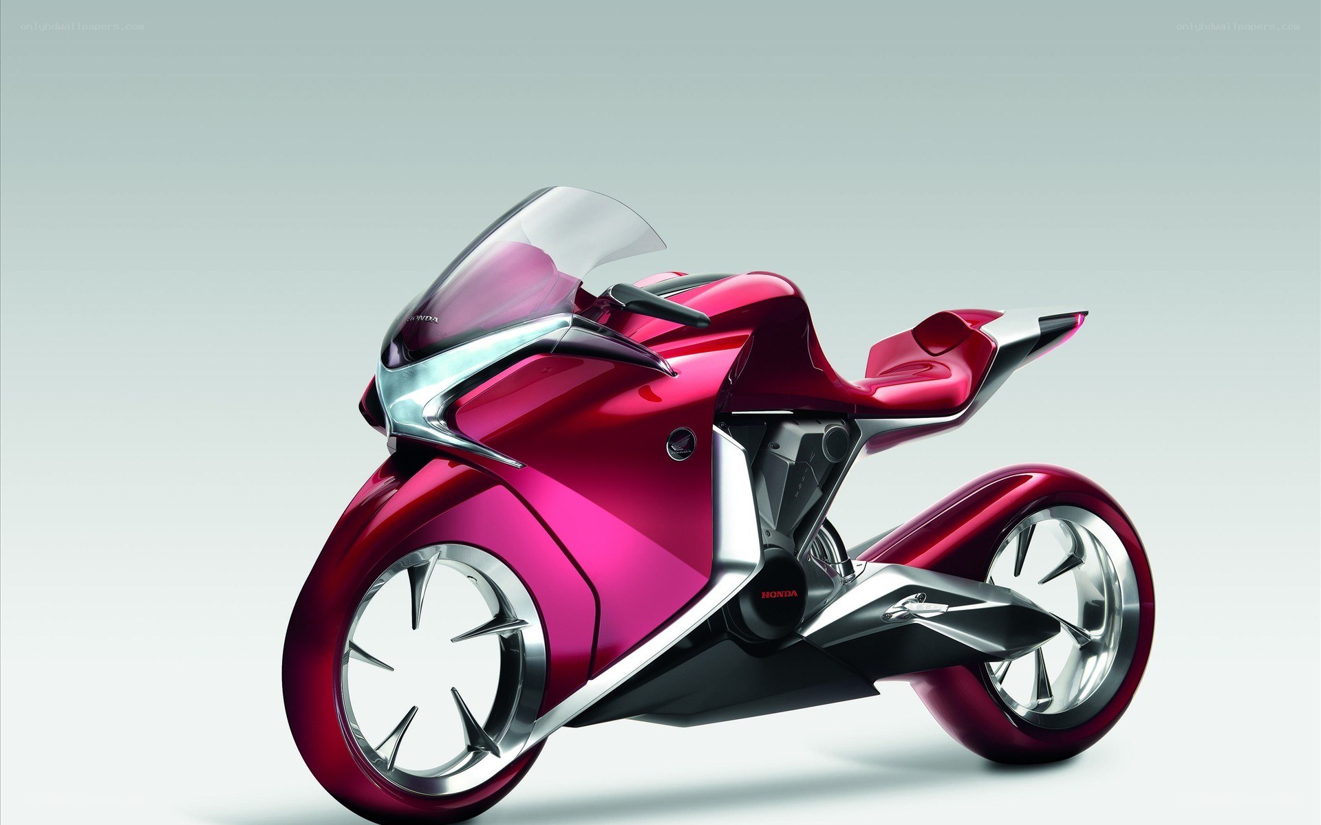 futuristic red motorcycle concept
