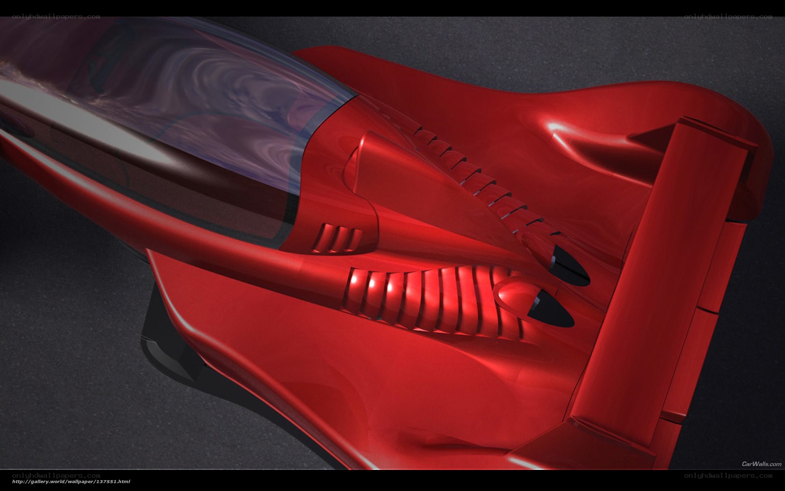 futuristic red sports car
