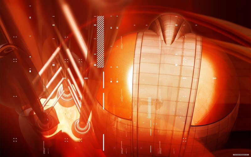 futuristic red technology