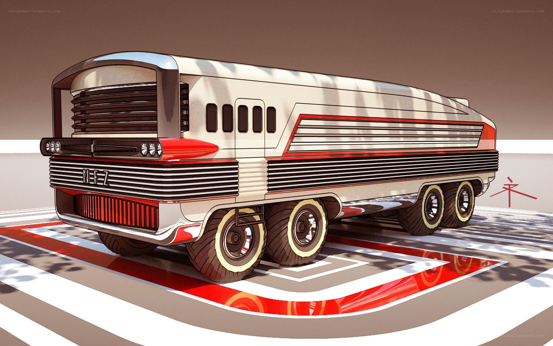 Futuristic retro truck concept