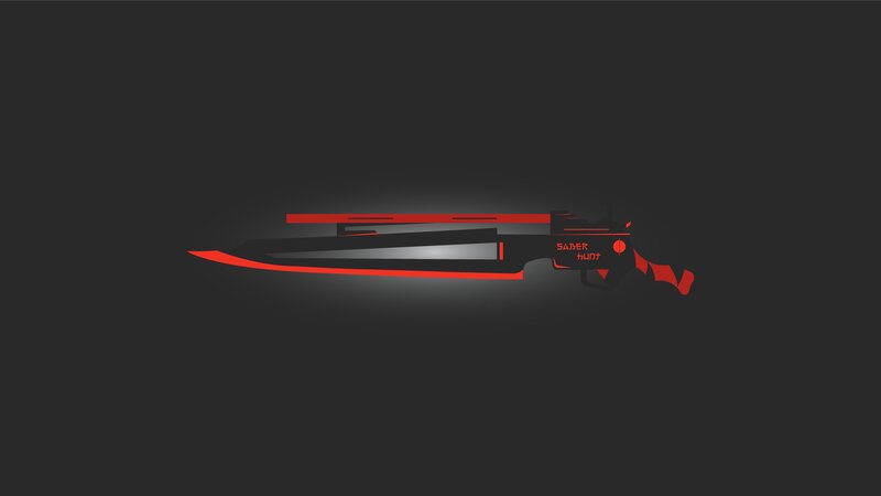 Futuristic Rifle — Black, Dramatic