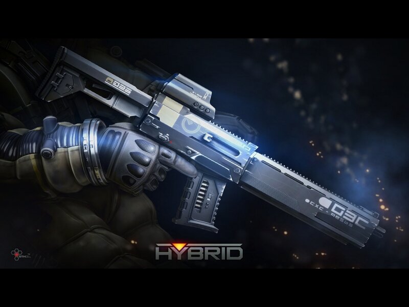 Futuristic Rifle in Hand