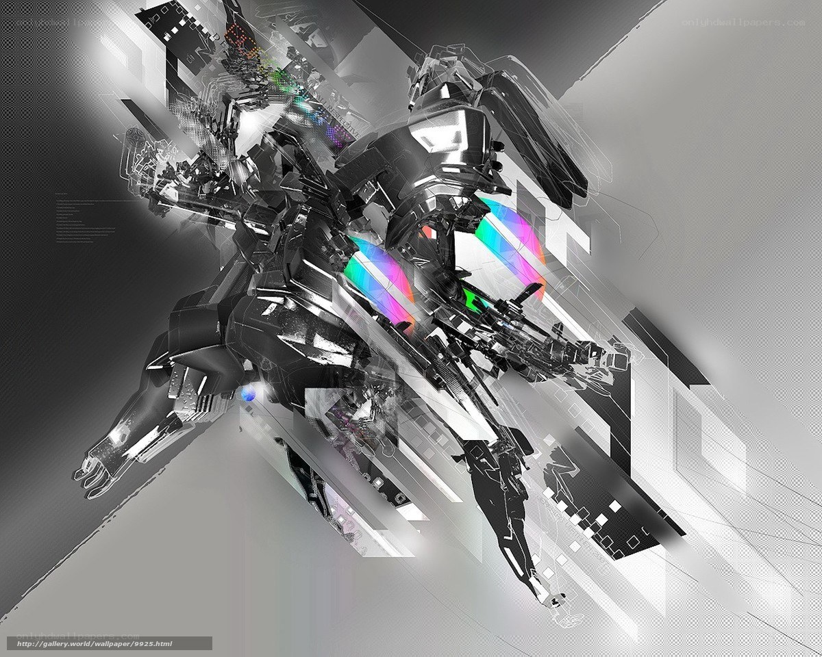 futuristic robot abstract art