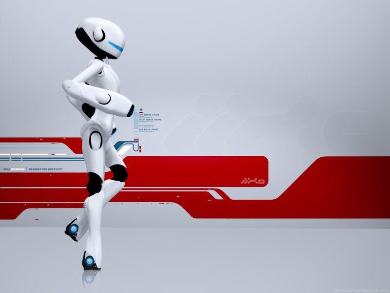 futuristic robot character