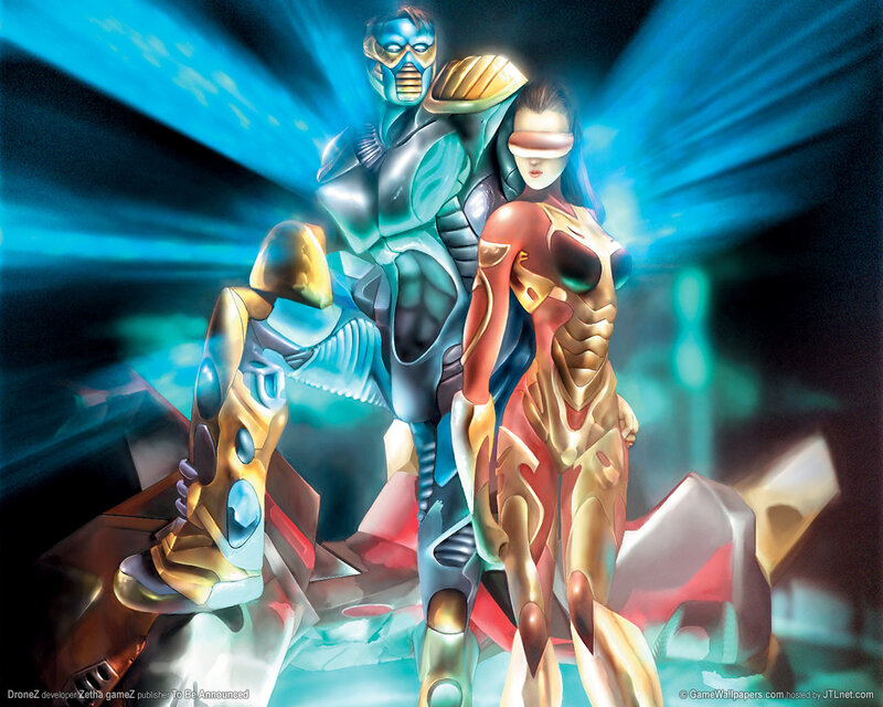futuristic robot couple