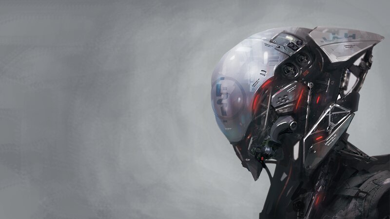 Futuristic Robot Helmet