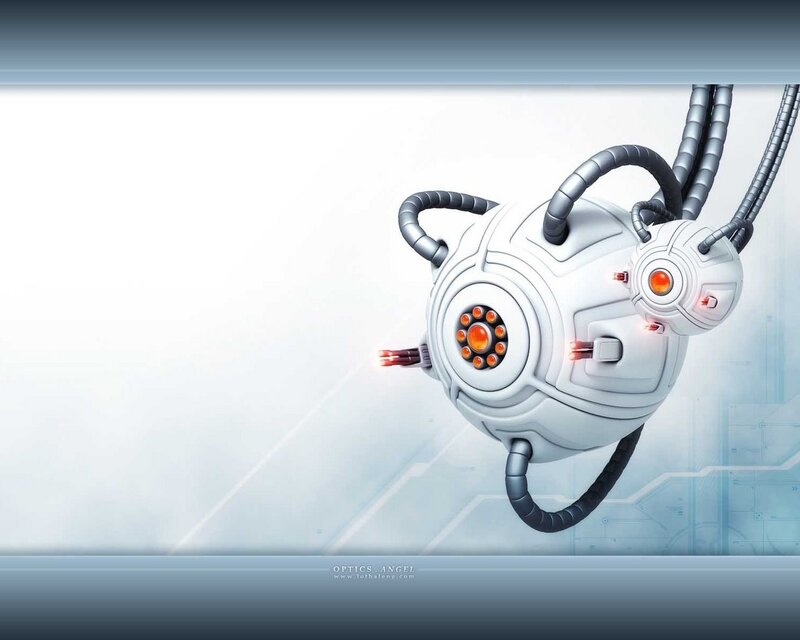 futuristic robot sphere