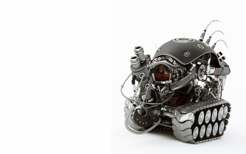 futuristic robot tank
