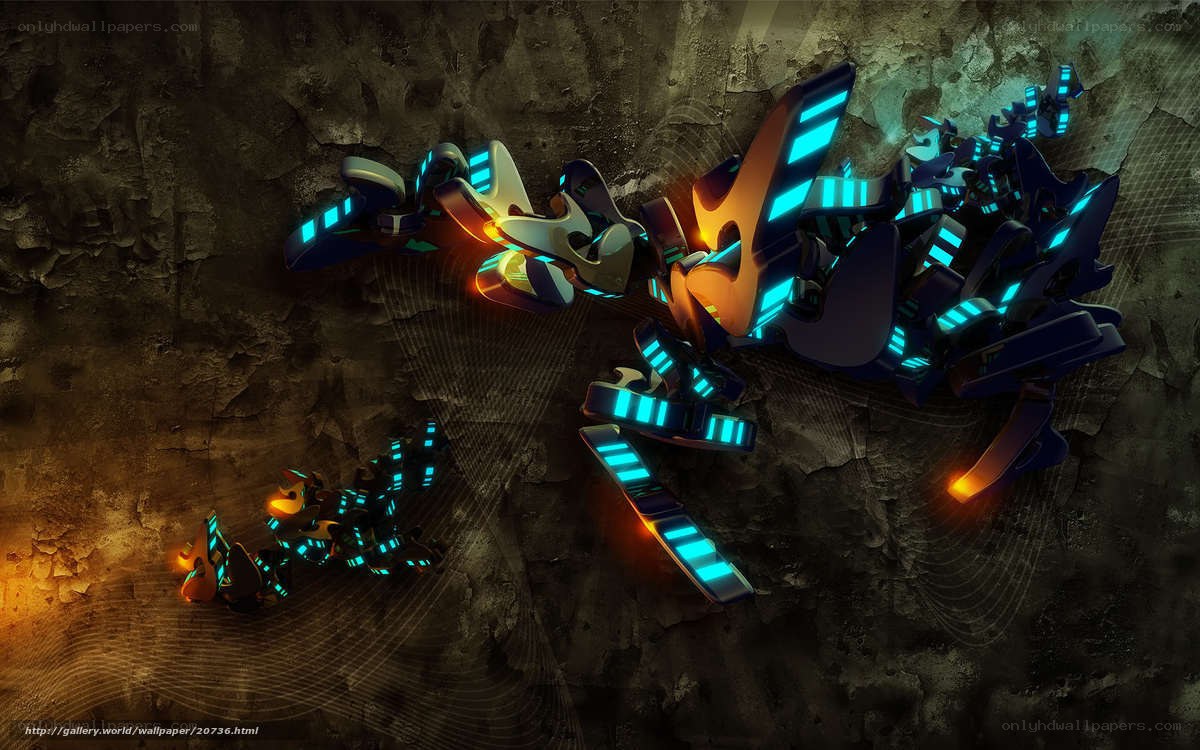 Futuristic robotic creatures