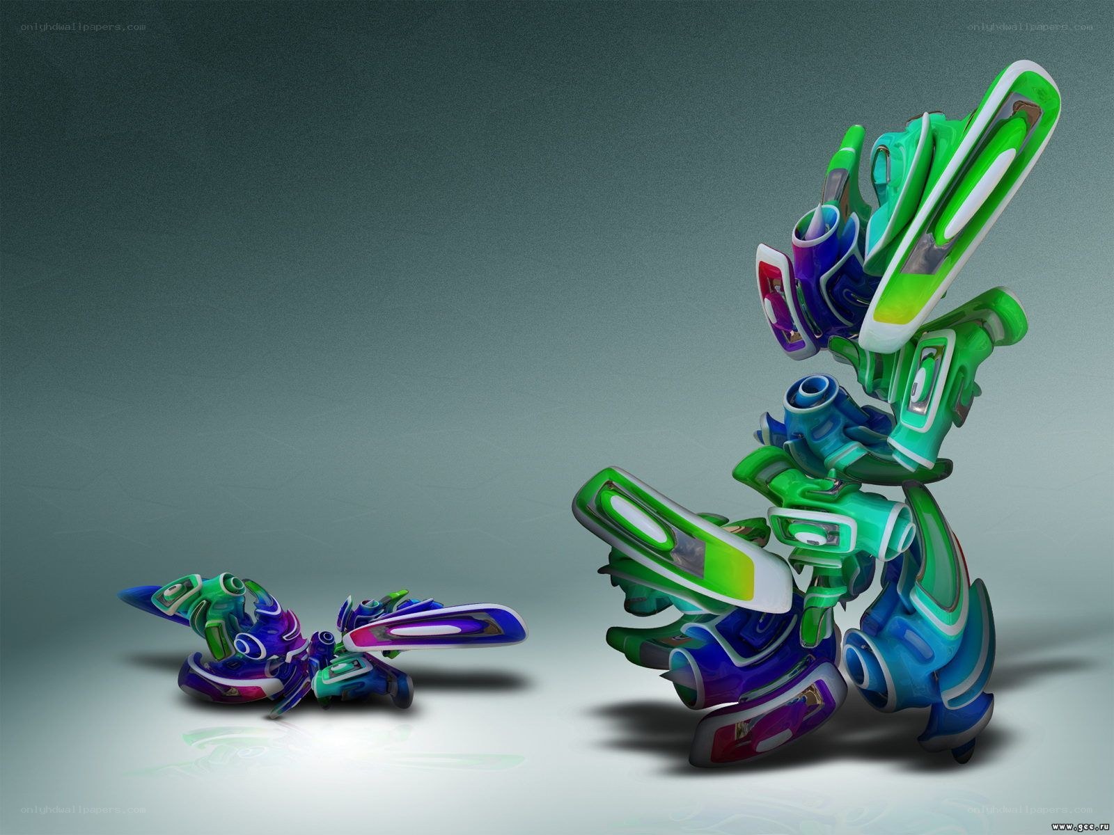 Futuristic robotic creatures