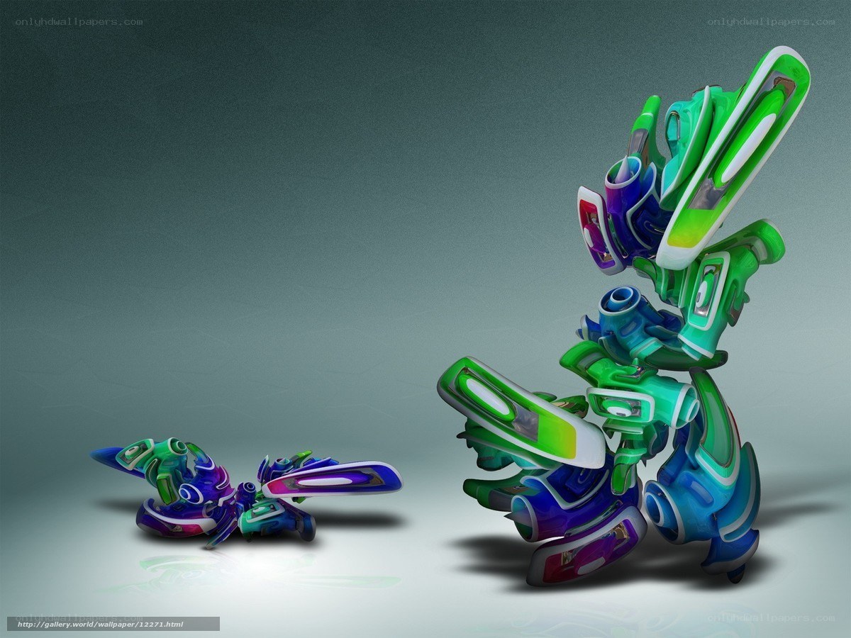 Futuristic robotic creatures