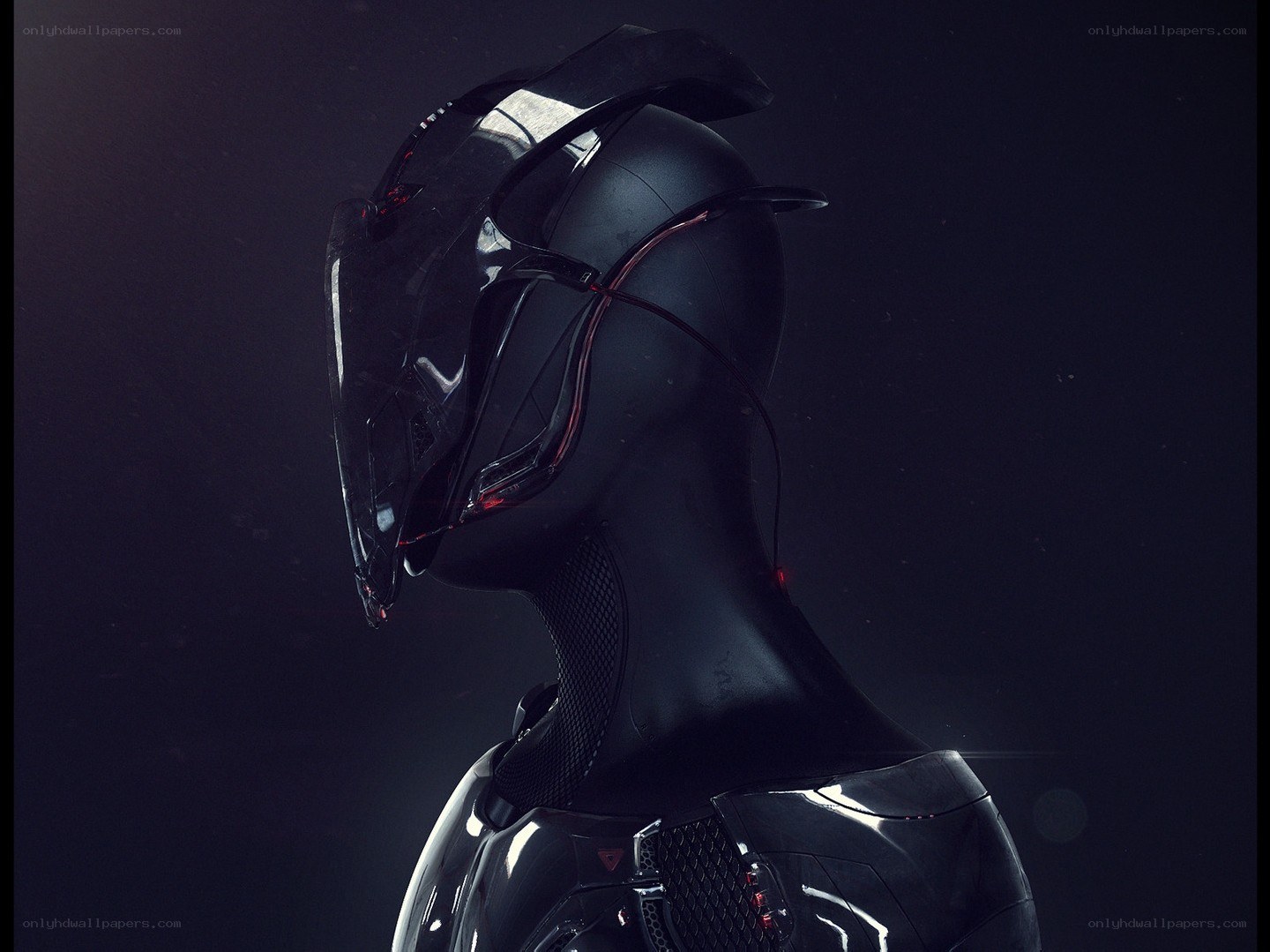 futuristic robotic figure