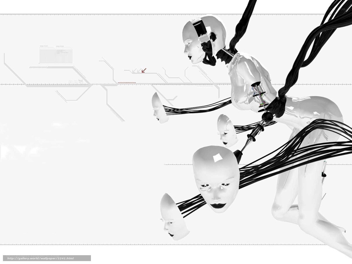 futuristic robotic figures