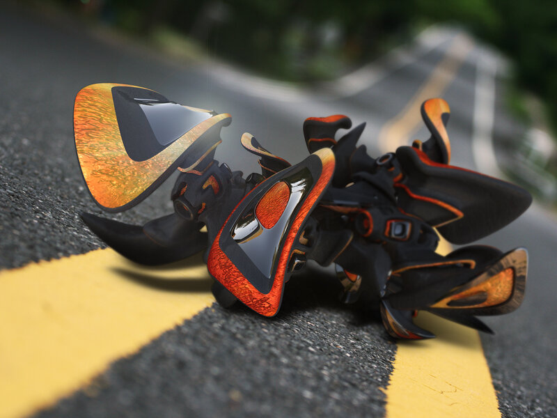 futuristic robotic insect