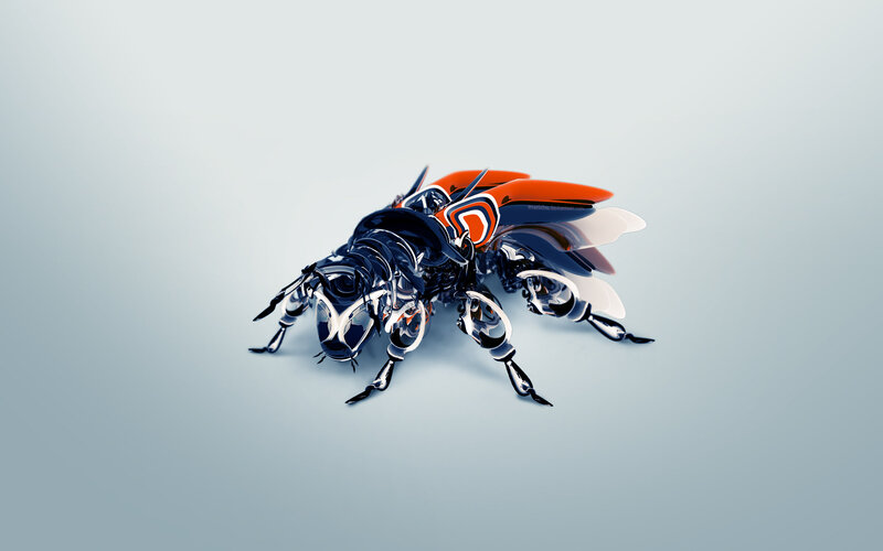 futuristic robotic insect