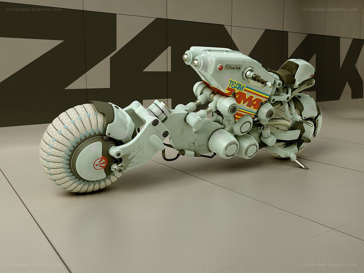futuristic robotic motorcycle
