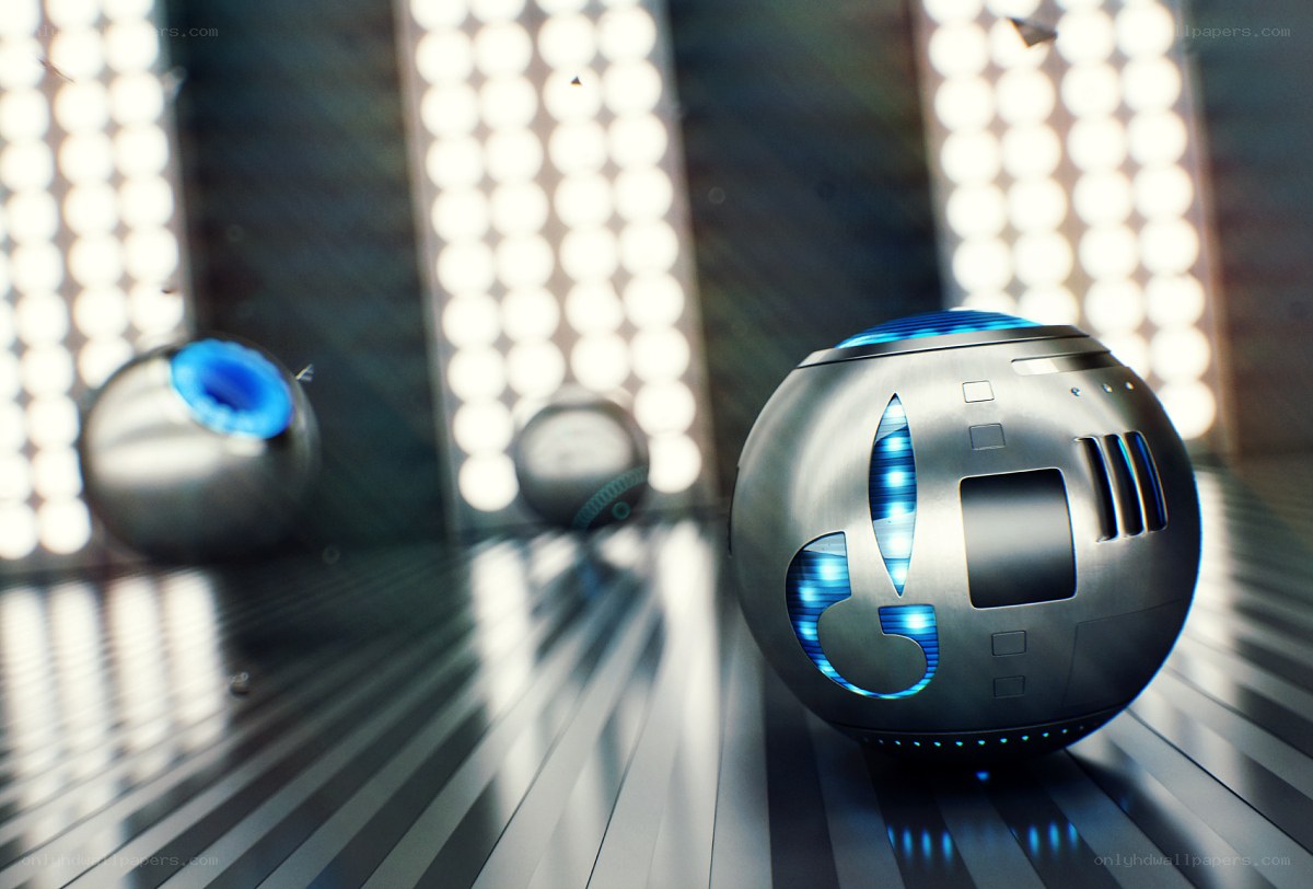 futuristic robotic spheres