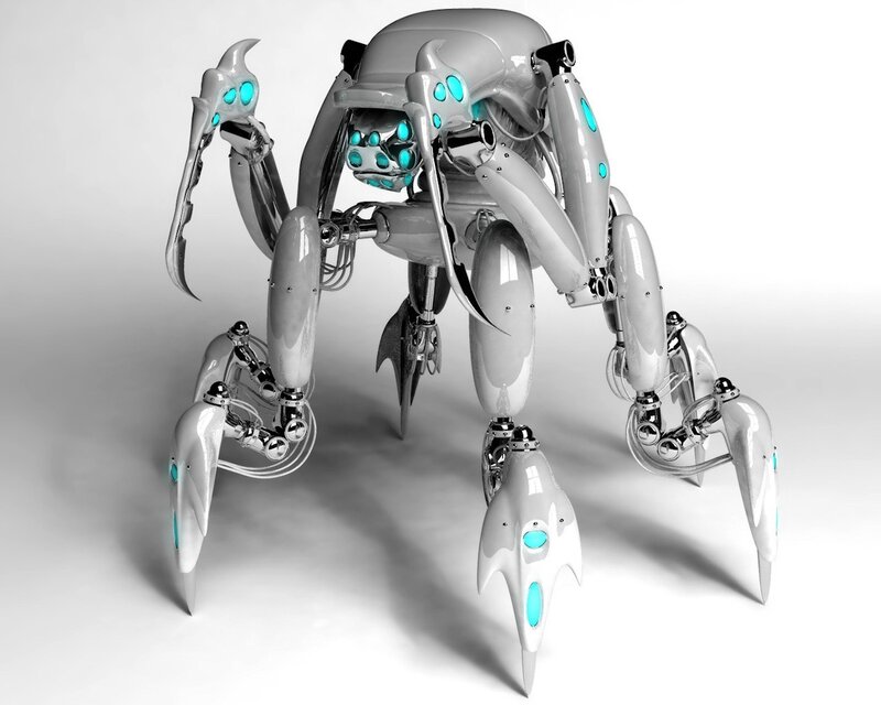 futuristic robotic spider