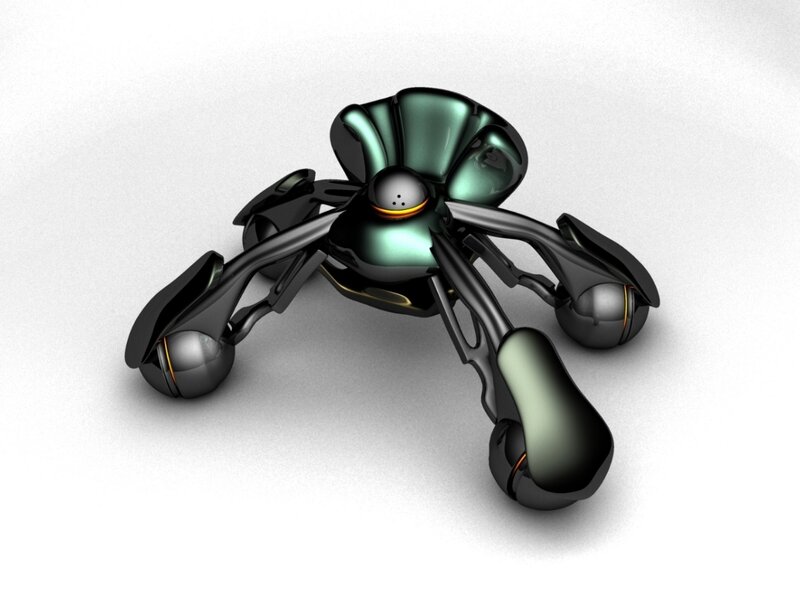 futuristic robotic spider