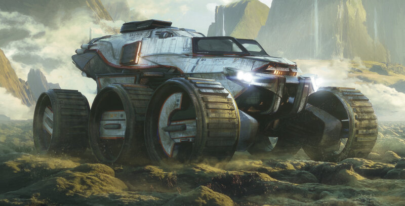 Futuristic Rover Vehicle