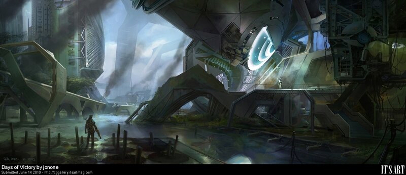 Futuristic Ruined Cityscape