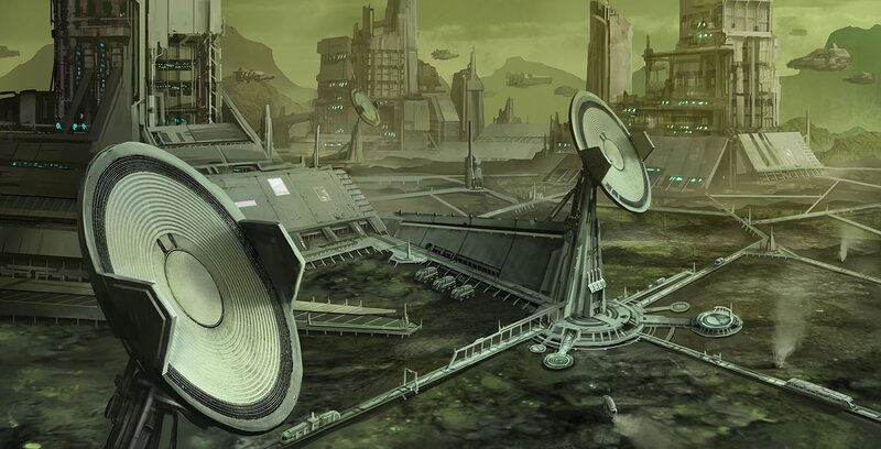 Futuristic Satellite Array