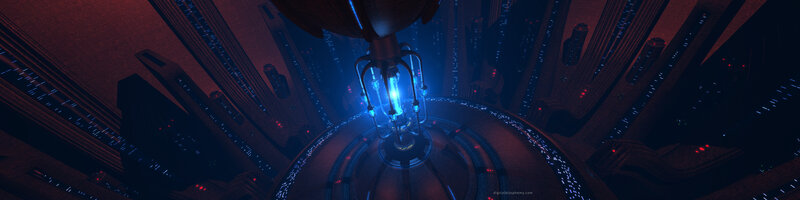 futuristic sci-fi chamber