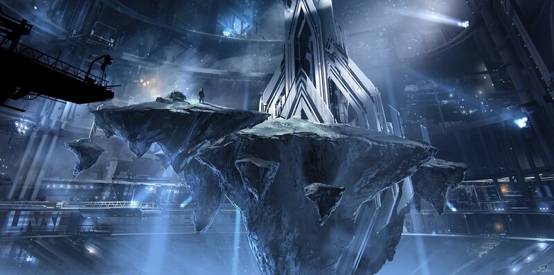 futuristic sci-fi concept art