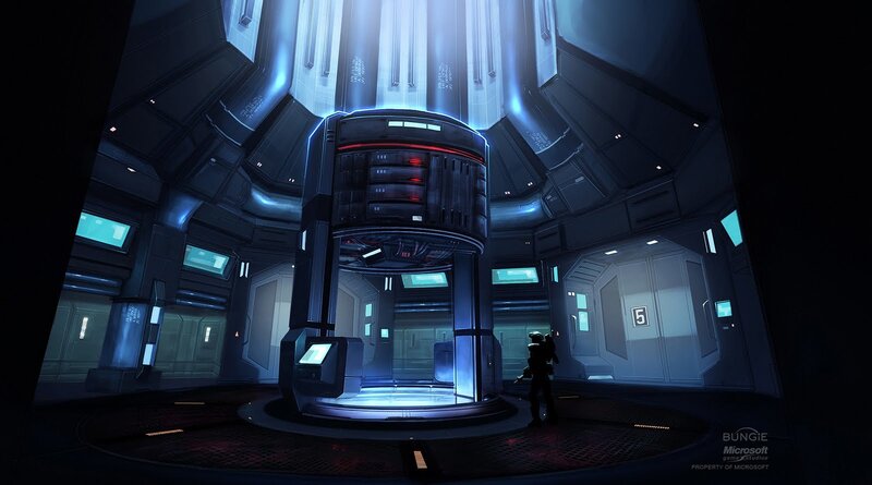 futuristic sci-fi control room
