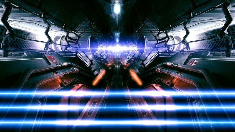 futuristic sci-fi corridor
