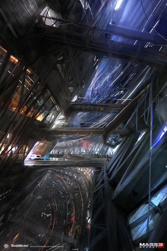 futuristic sci-fi interior concept