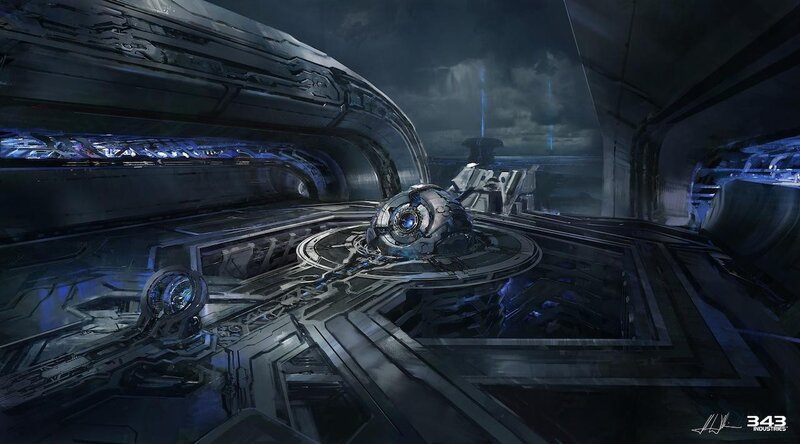Futuristic Sci-fi Interior — Gray
