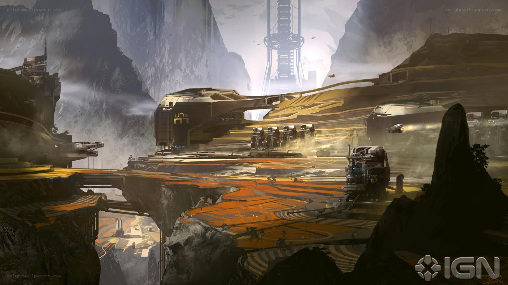 futuristic sci-fi landscape
