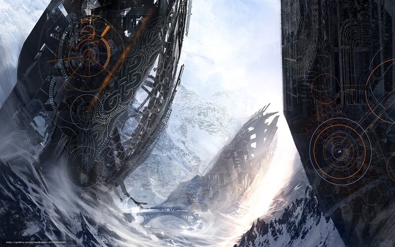 futuristic sci-fi landscape