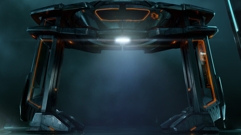 futuristic sci-fi portal