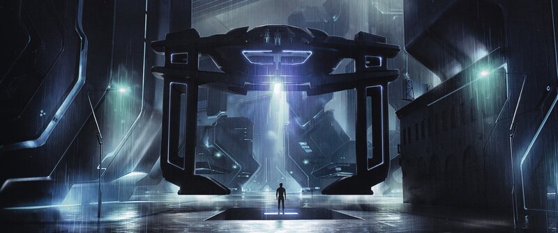 futuristic sci-fi scene
