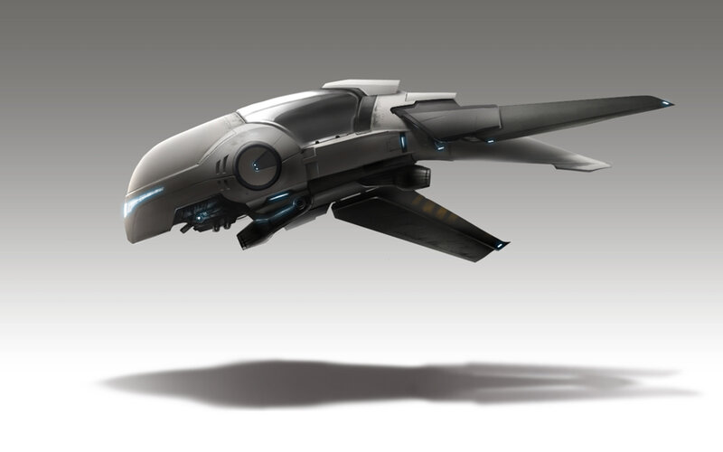 futuristic sci-fi spacecraft