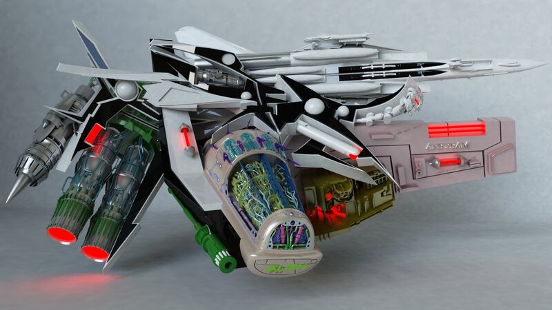 futuristic sci-fi spaceship