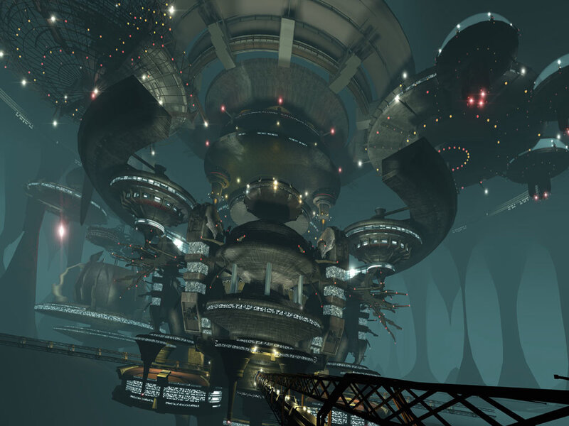 futuristic sci-fi structure