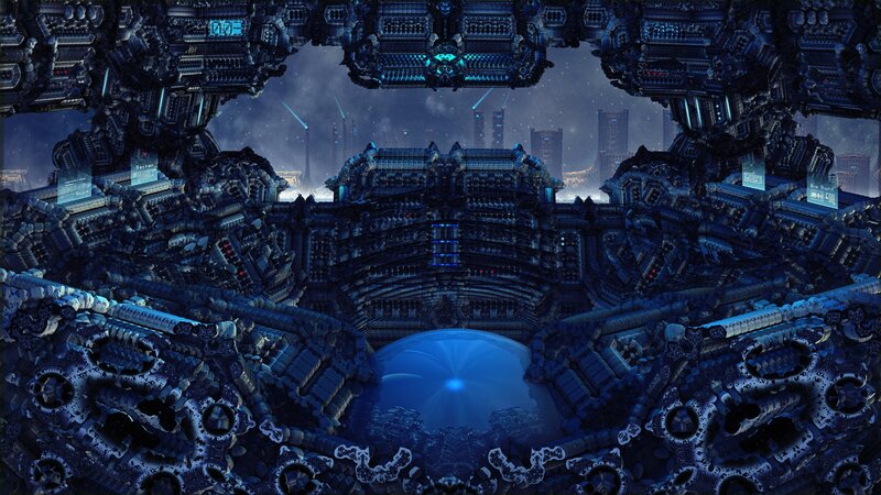 futuristic sci-fi structure