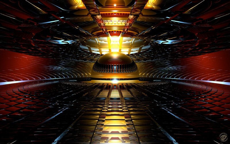 futuristic sci-fi tunnel