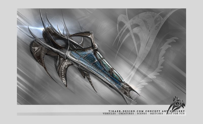 futuristic sci-fi vehicle concept